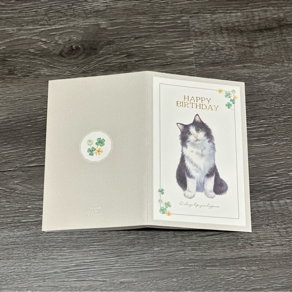 Norwegian Forest Kitten Cat Birthday Card ❘ Celebrate Card ❘ Happy Birthday Card - Picture 3 of 7